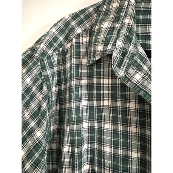 ARIZONA JEAN COMPANY Vintage Green Plaid Flannel Button Down Shirt - Women’s XL - Picture 3 of 5